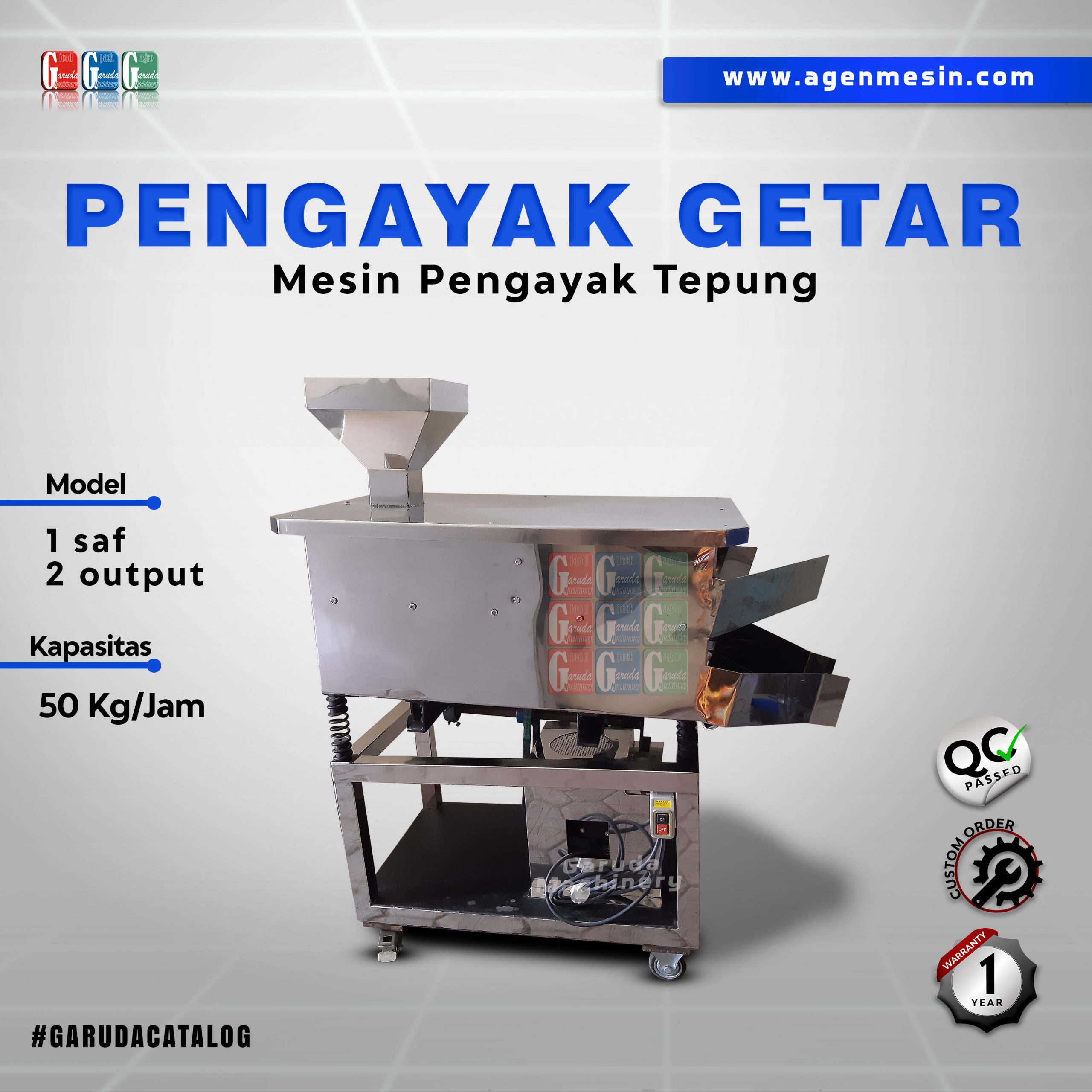 Mesin Pengayak Tepung 50 Kg Garuda Machinery